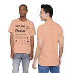 Men's black Pickler Funny Definitions T-Shirt featuring pickleball-themed text, lightweight activewear by Printify.