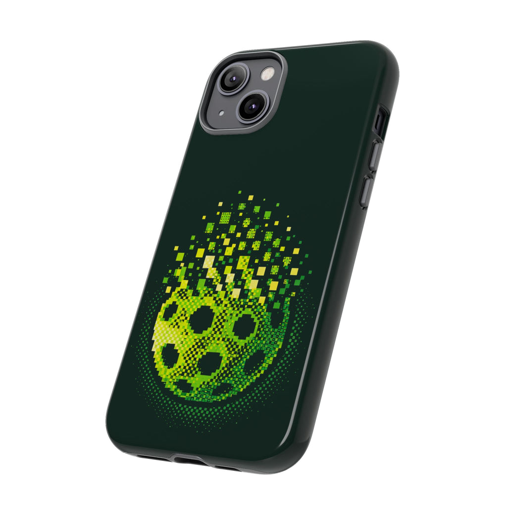 Pixelated Pickleball Electric Green Phone Case —  Compatible with iPhone, Samsung & Google Pixel-PeaMac Tees