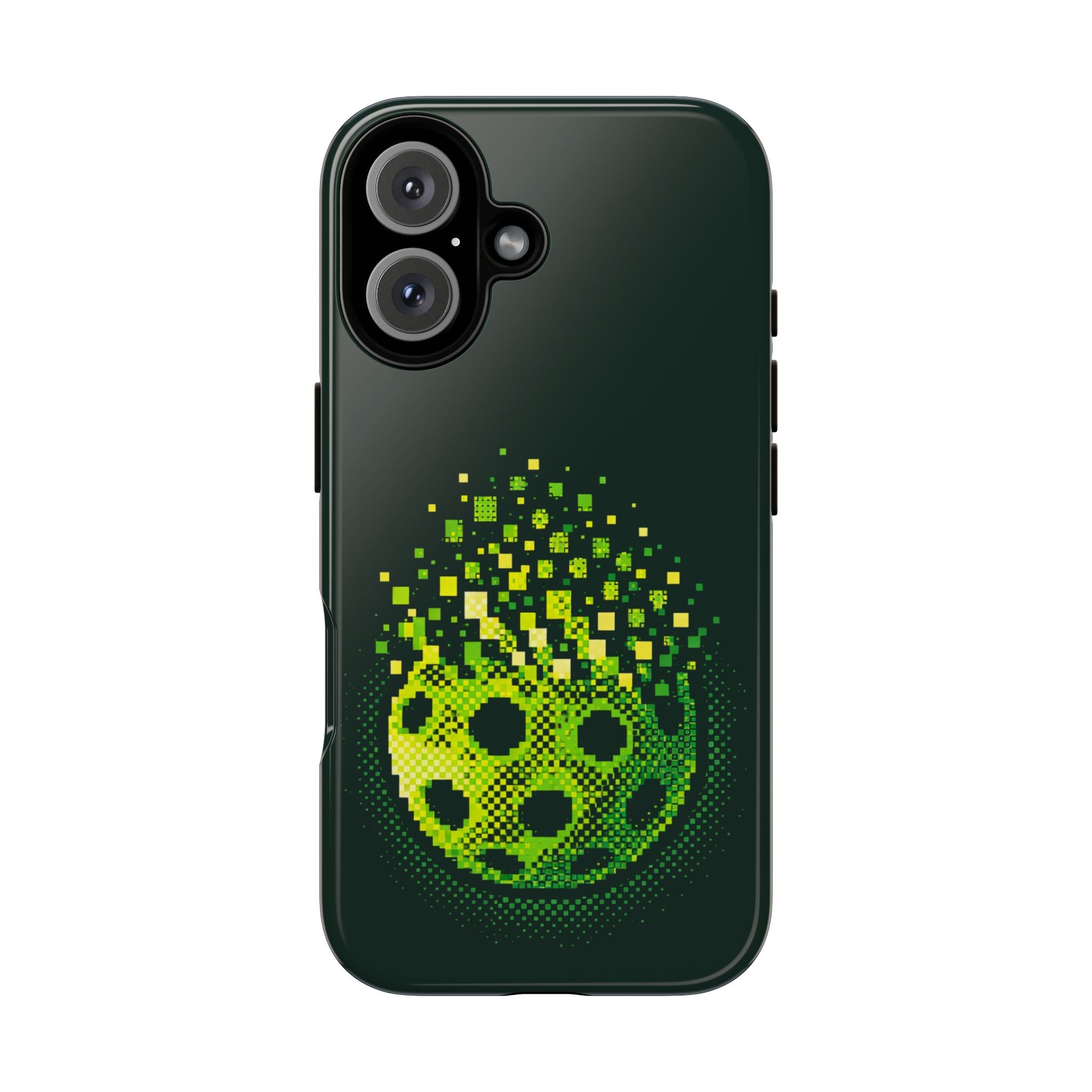 Pixelated Pickleball Electric Green Phone Case —  Compatible with iPhone, Samsung & Google Pixel-PeaMac Tees