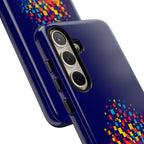 Matrix Burst Pickleball phone case by Printify for iPhone, Samsung, and Google Pixel, featuring colorful pickleball design.