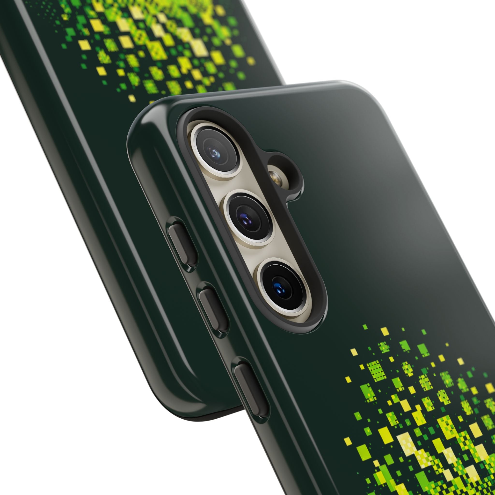 Pixelated Pickleball Electric Green Phone Case —  Compatible with iPhone, Samsung & Google Pixel-PeaMac Tees