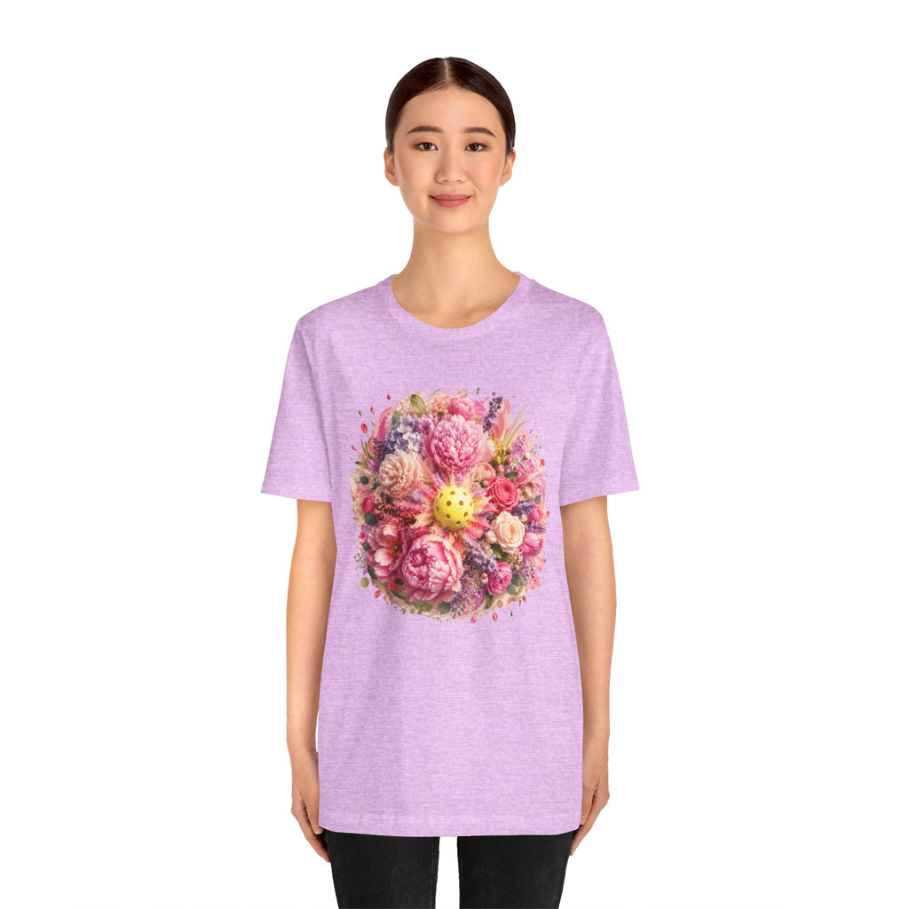 Peony Pickleball Tee — Premium Cotton Unisex T-Shirt