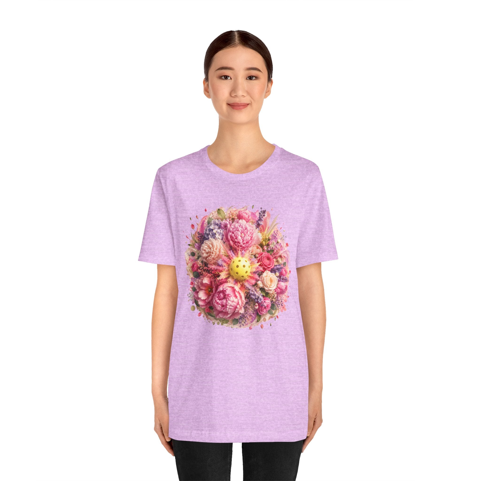 Peony Pickleball Tee — Premium Cotton Unisex T-Shirt