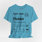 Men's black Pickler Funny Definitions T-Shirt with pickleball-themed text, lightweight activewear from Printify featuring bold black print.