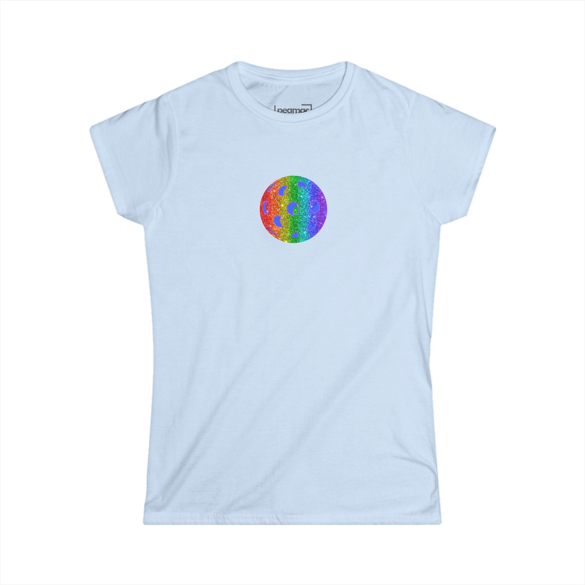 Women's Semi-fitted Sparkle Loud and Proud Pickleball Softstyle T-shirt | LGBTQ2 Boutique
