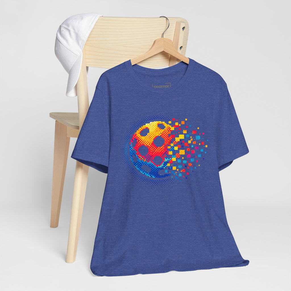 Pixelated Pickleball Tee — Retro Court Graphic T-Shirt-PeaMac Tees
