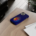 Matrix Burst Pickleball phone case for iPhone, Samsung, and Google Pixel, featuring vibrant pickleball design and protective cover
