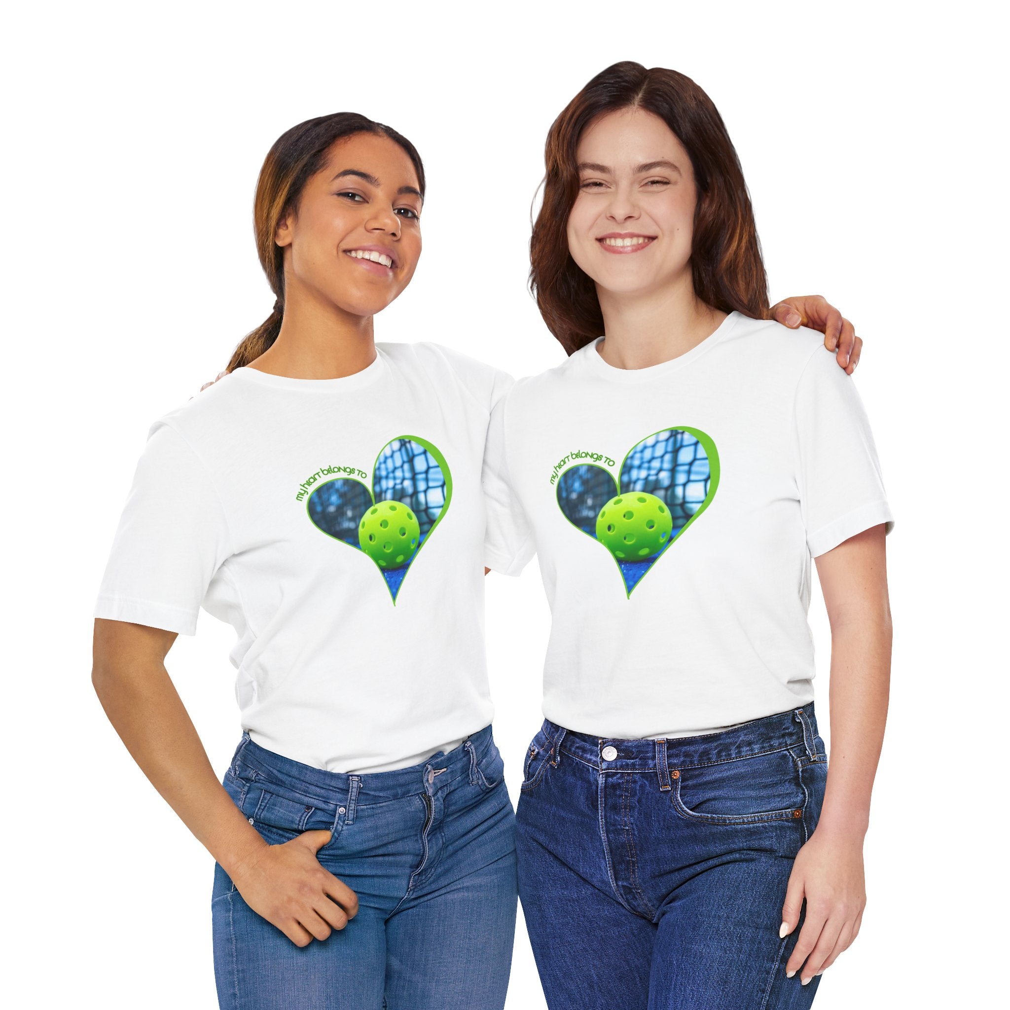 Unisex My Heart Belongs To Pickleball T-Shirt | Relaxed Fit, Soft & Comfy Tee | Lightweight Activewear