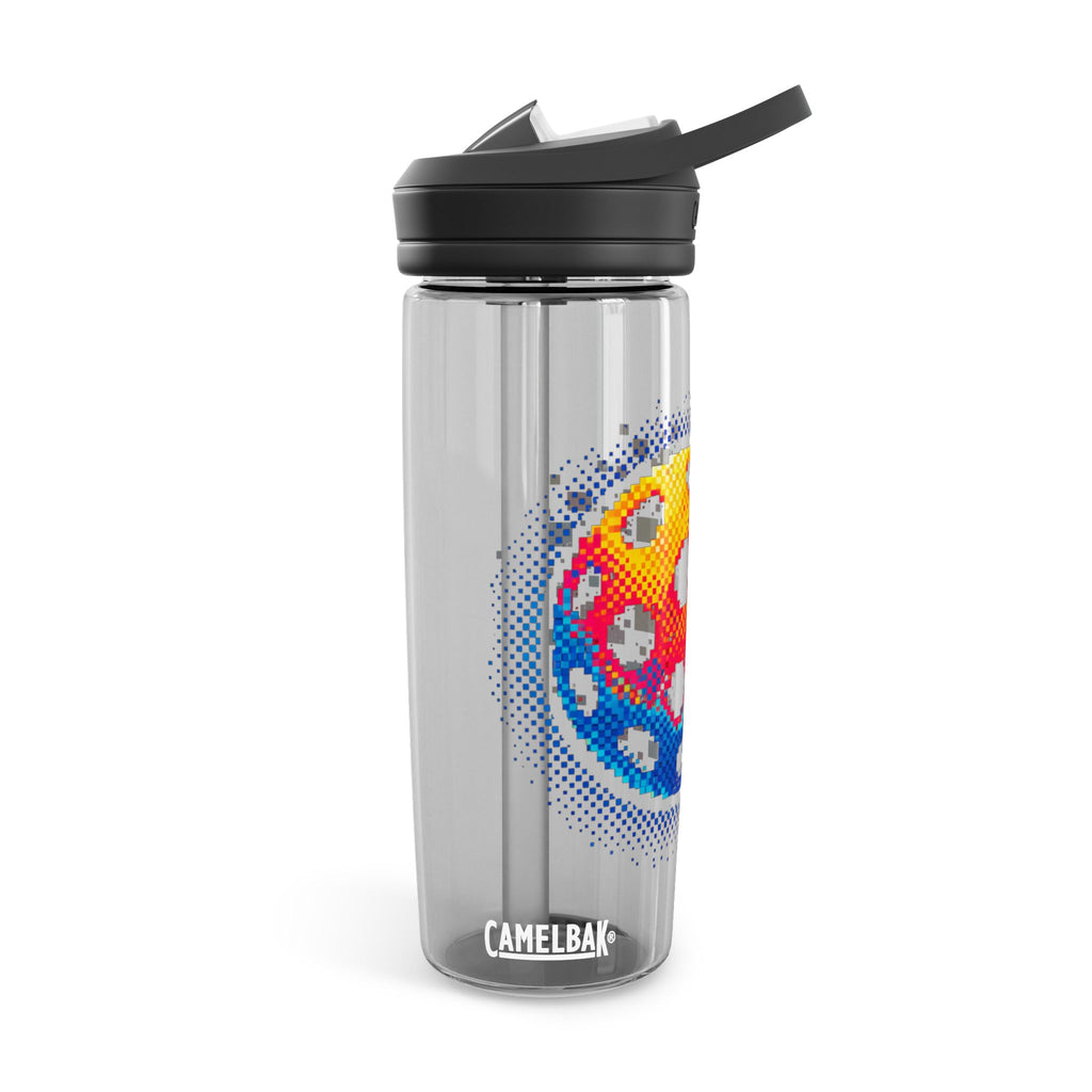Pixelated Pickleball CamelBak 20oz sports water bottle mug with colorful pickleball design from Printify.