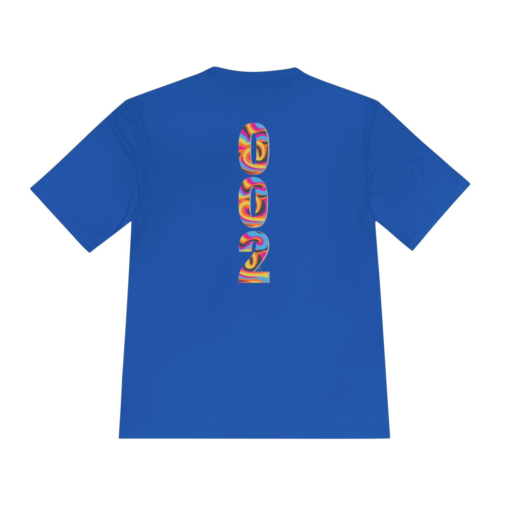 Unisex psychedelic pickleball T-shirt in vibrant colors, featuring bold print design on a comfortable casual tee.