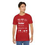 Men's Pickler Funny Definitions T-Shirt with white text, lightweight activewear designed for pickleball players by Printify.