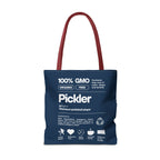 Pickleball Tote Bag - Funny Male "Pickler" - Large Navy Shoulder Bag