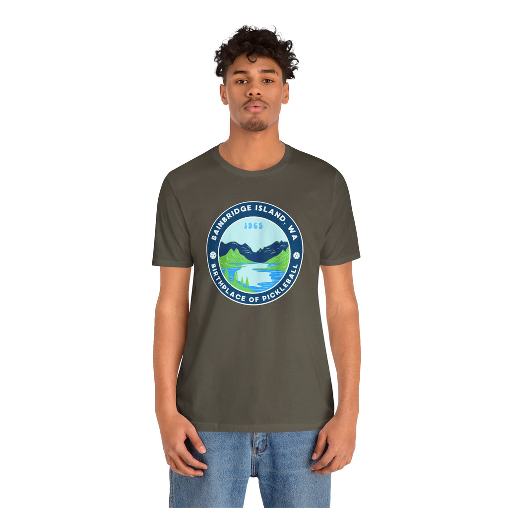Bainbridge Island Pickleball Tee — Birthplace of Pickleball 1965 Unisex T-Shirt-PeaMac Tees