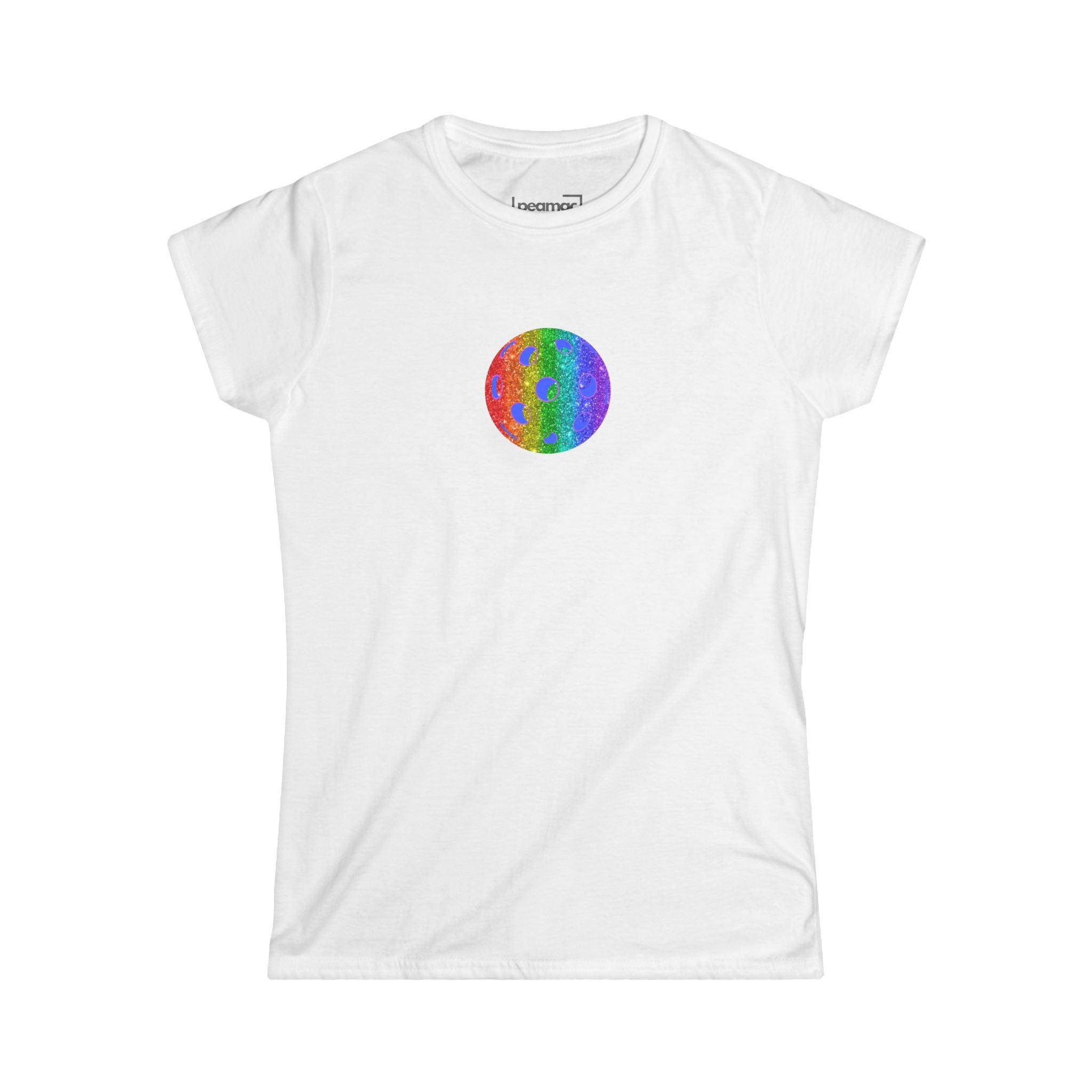 Women's Semi-fitted Sparkle Loud and Proud Pickleball Softstyle T-shirt | LGBTQ2 Boutique