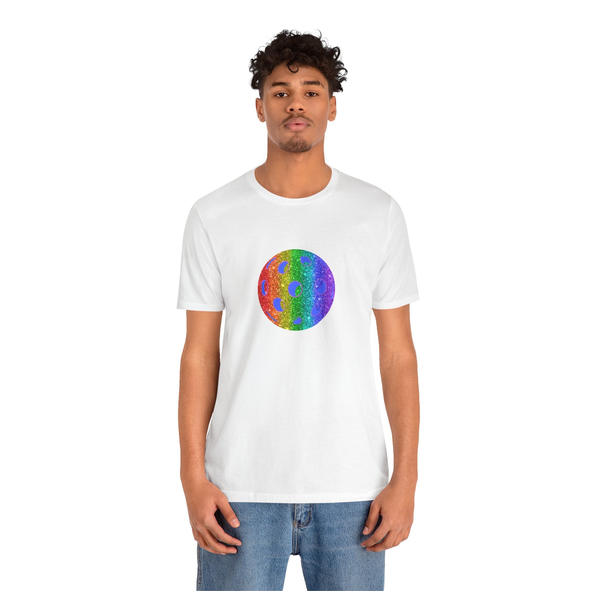 Unisex Sparkle Loud and Proud Pickleball T-shirt | Tee for Men & Women | Gift for the LGBTQ2 Community