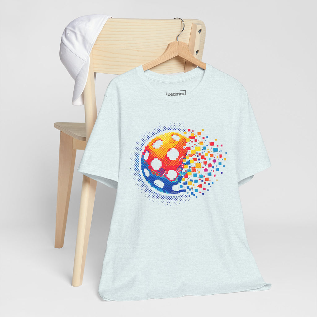 Pixelated Pickleball Tee — Retro Court Graphic T-Shirt-PeaMac Tees