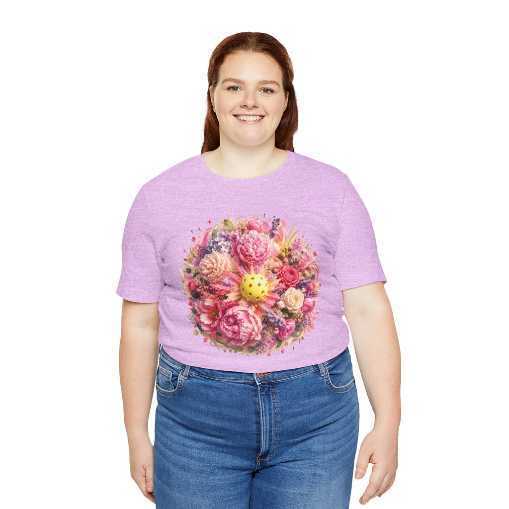 Peony Pickleball Tee — Premium Cotton Unisex T-Shirt
