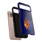 Matrix Burst Pickleball phone case for iPhone, Samsung, and Google Pixel with vibrant pickleball design by Printify.