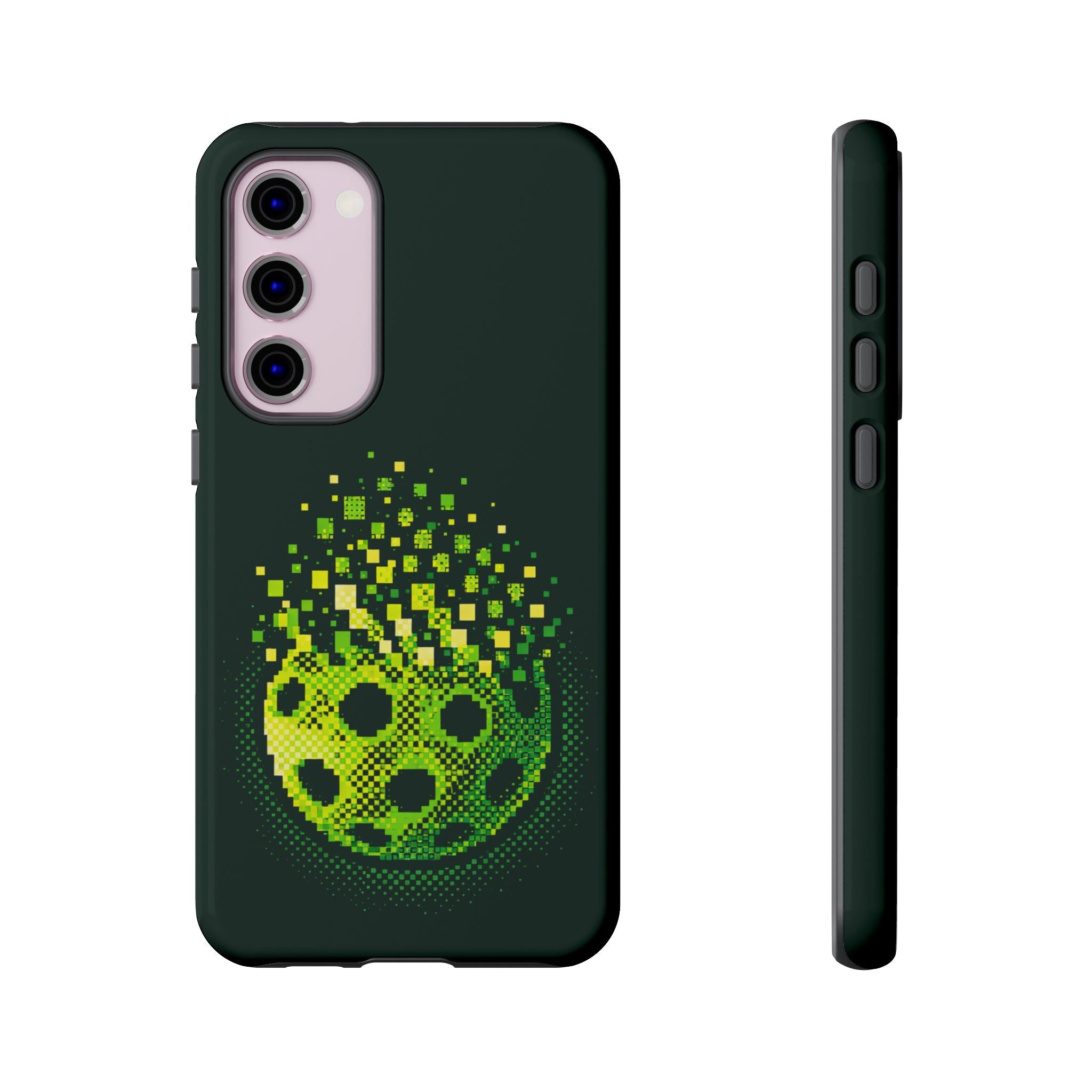 Pixelated Pickleball Electric Green Phone Case —  Compatible with iPhone, Samsung & Google Pixel-PeaMac Tees