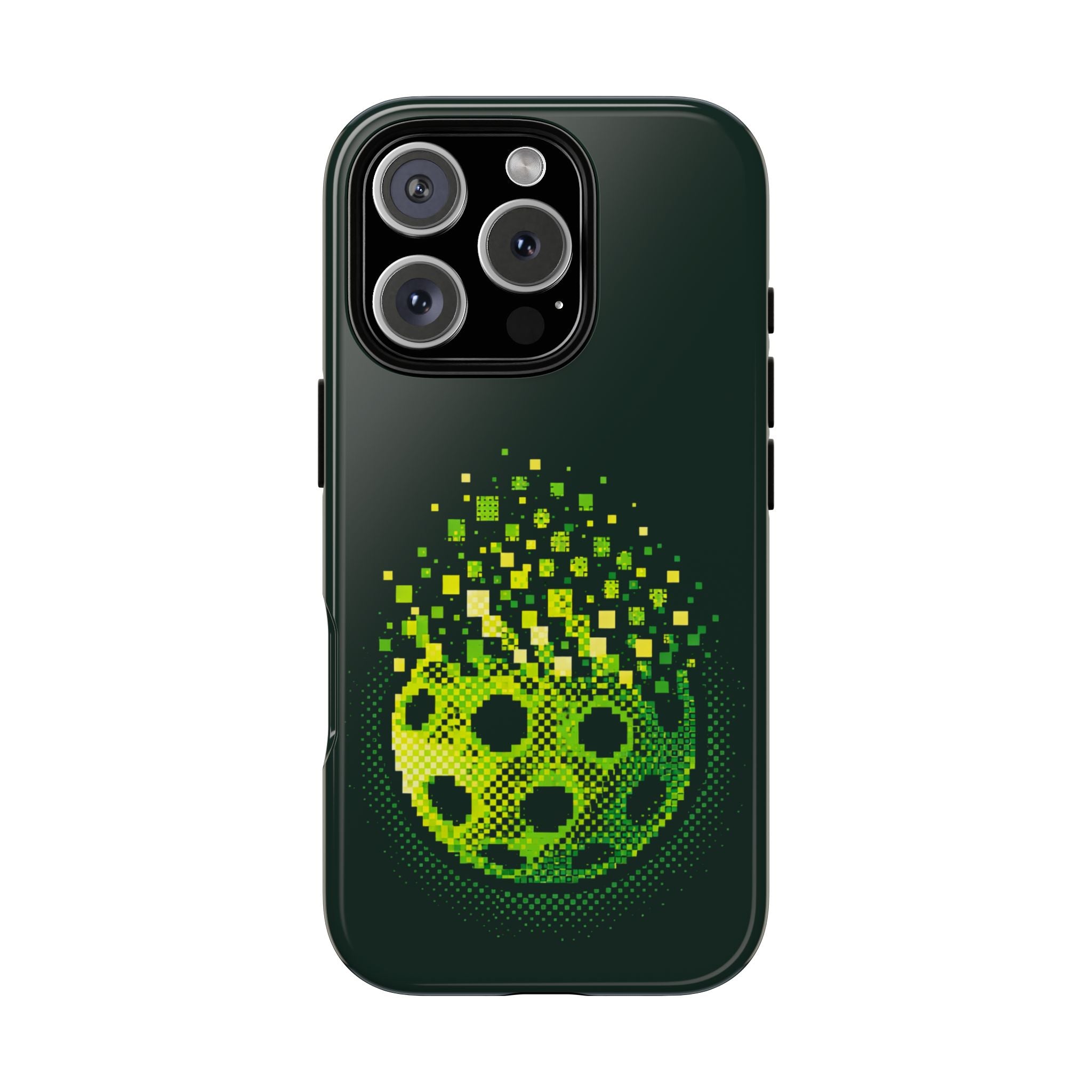 Pixelated Pickleball Electric Green Phone Case —  Compatible with iPhone, Samsung & Google Pixel-PeaMac Tees