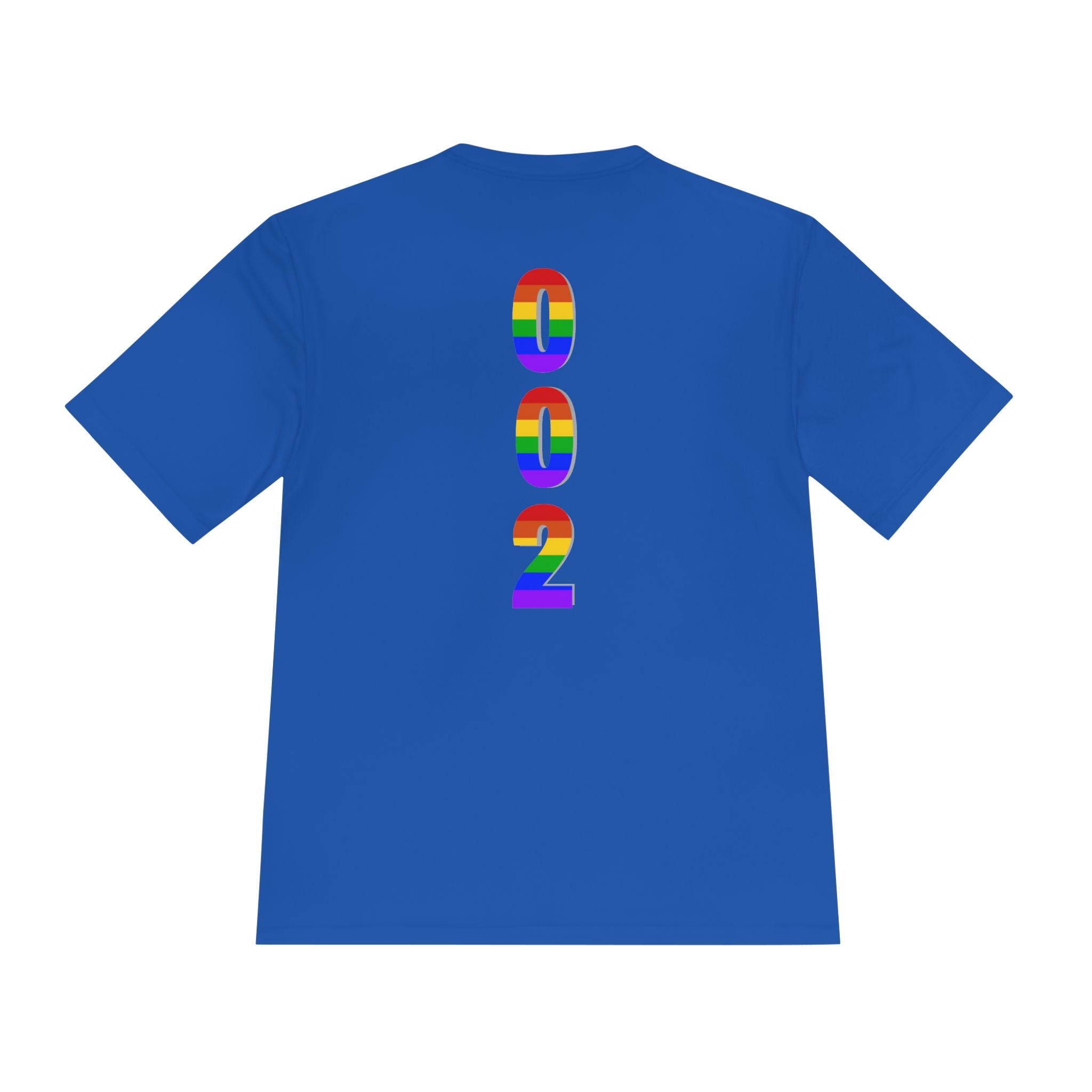 Unisex Rainbow Pickleball T-Shirt by Printify featuring vibrant rainbow design and moisture-wicking performance fabric.