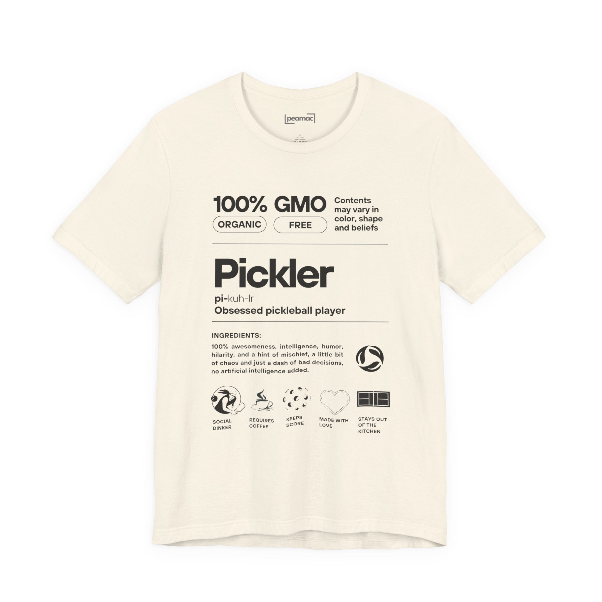 Women's Pickler Funny Definitions T-Shirt |  Pickleball Tee | Lightweight  Activewear | Black Text - Gift for Players & Fans