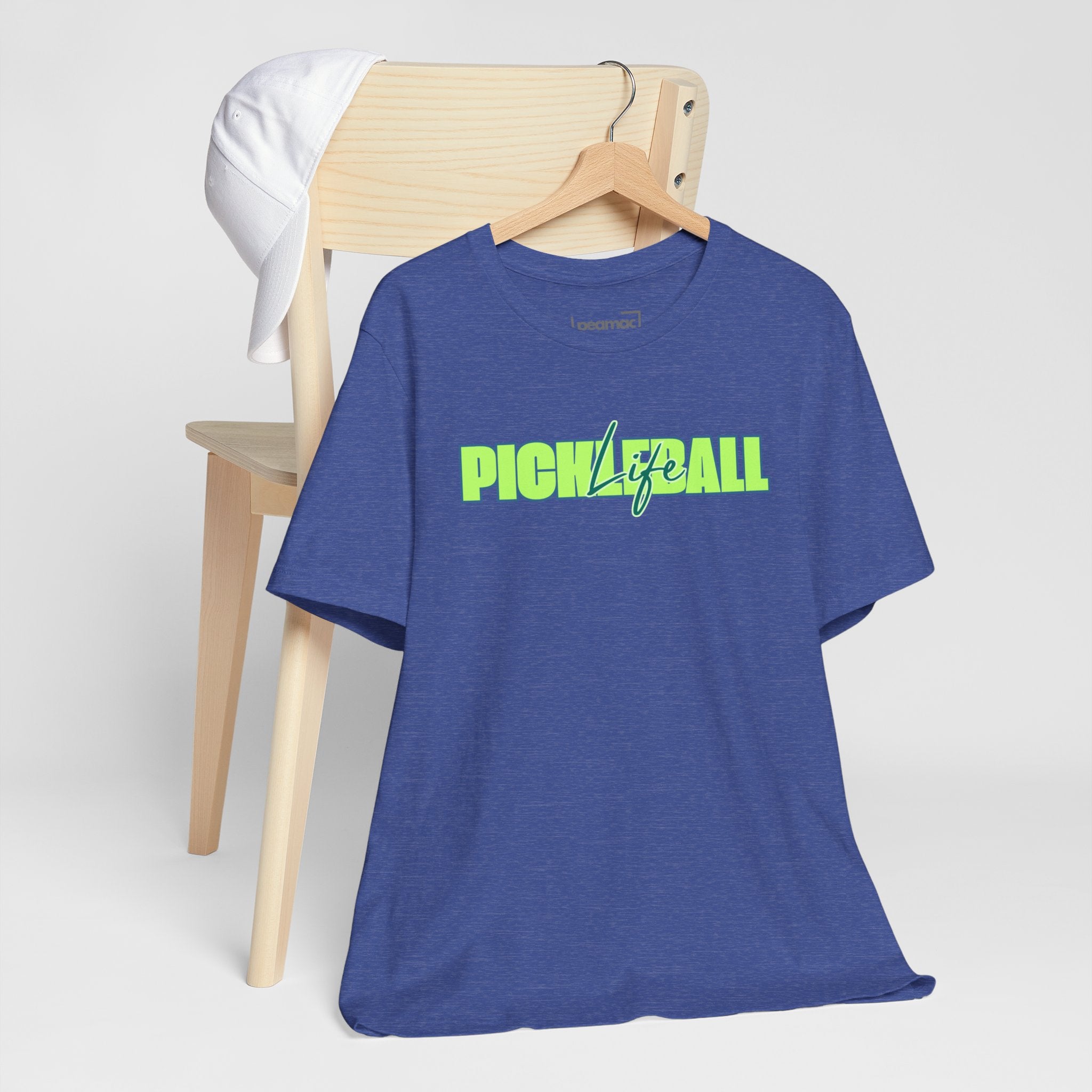 Pickleball Life Unisex T-Shirt — Bold Green & Blue Graphic Tee-PeaMac Tees