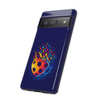 Matrix Burst Pickleball phone case for iPhone, Samsung, and Google Pixel featuring a colorful pickleball design by Printify.