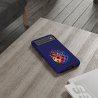 Matrix Burst Pickleball Phone Case for iPhone, Samsung, and Google Pixel with colorful pickleball design and protective features.