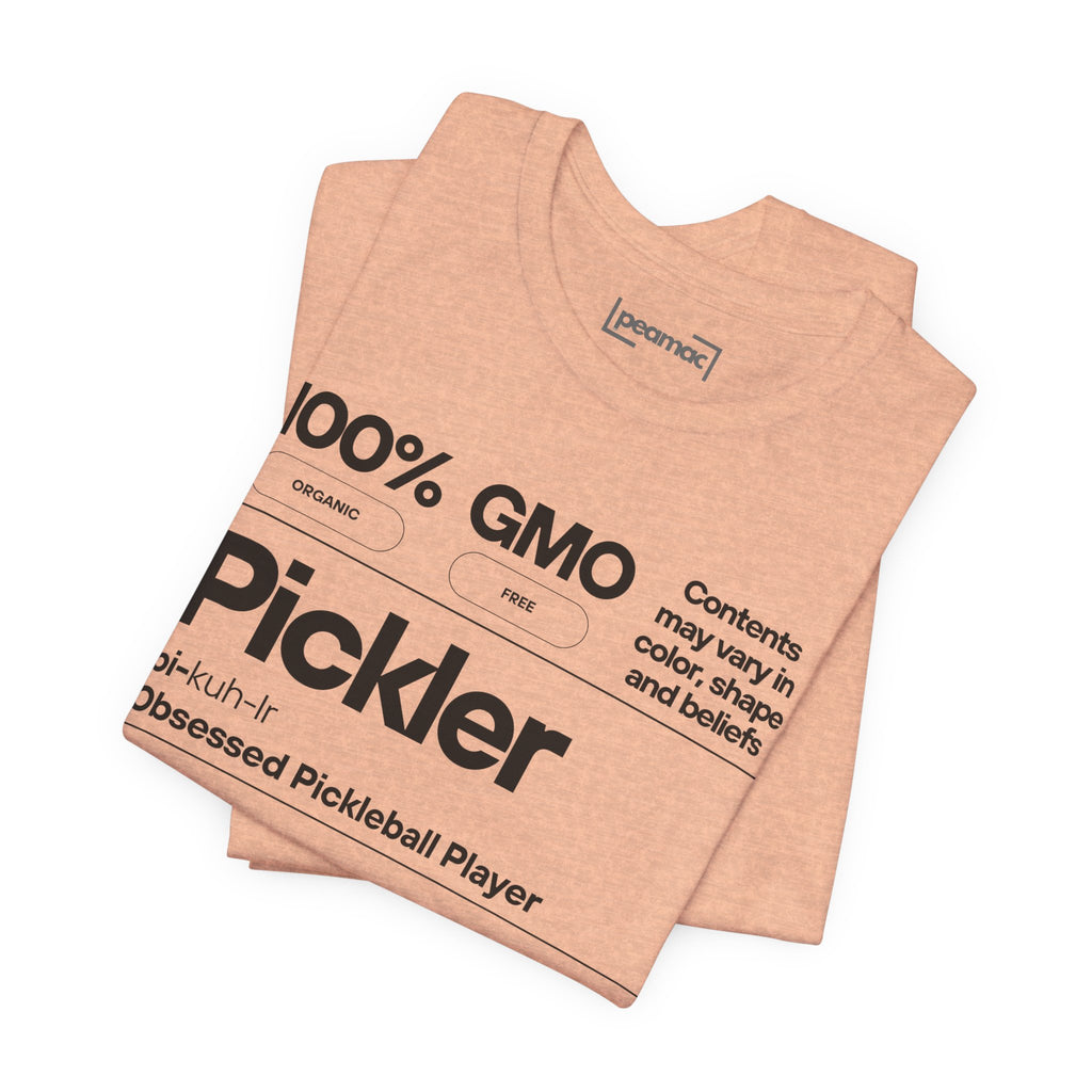 Men's black Pickler Funny Definitions T-Shirt featuring lightweight activewear fabric and pickleball-themed print by Printify.