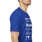 Men's white Pickler Funny Definitions T-shirt with pickleball-themed print, lightweight activewear by Printify.