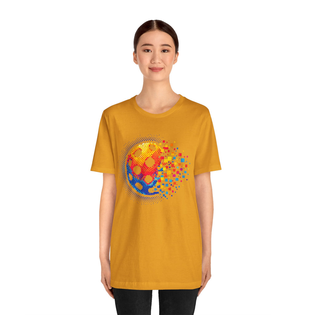 Pixelated Pickleball Tee — Retro Court Graphic T-Shirt-PeaMac Tees