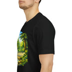 Unisex Hidden Forest Pickleball T-Shirt featuring Bainbridge Island tribute design, made by Printify, casual and comfortable fit.