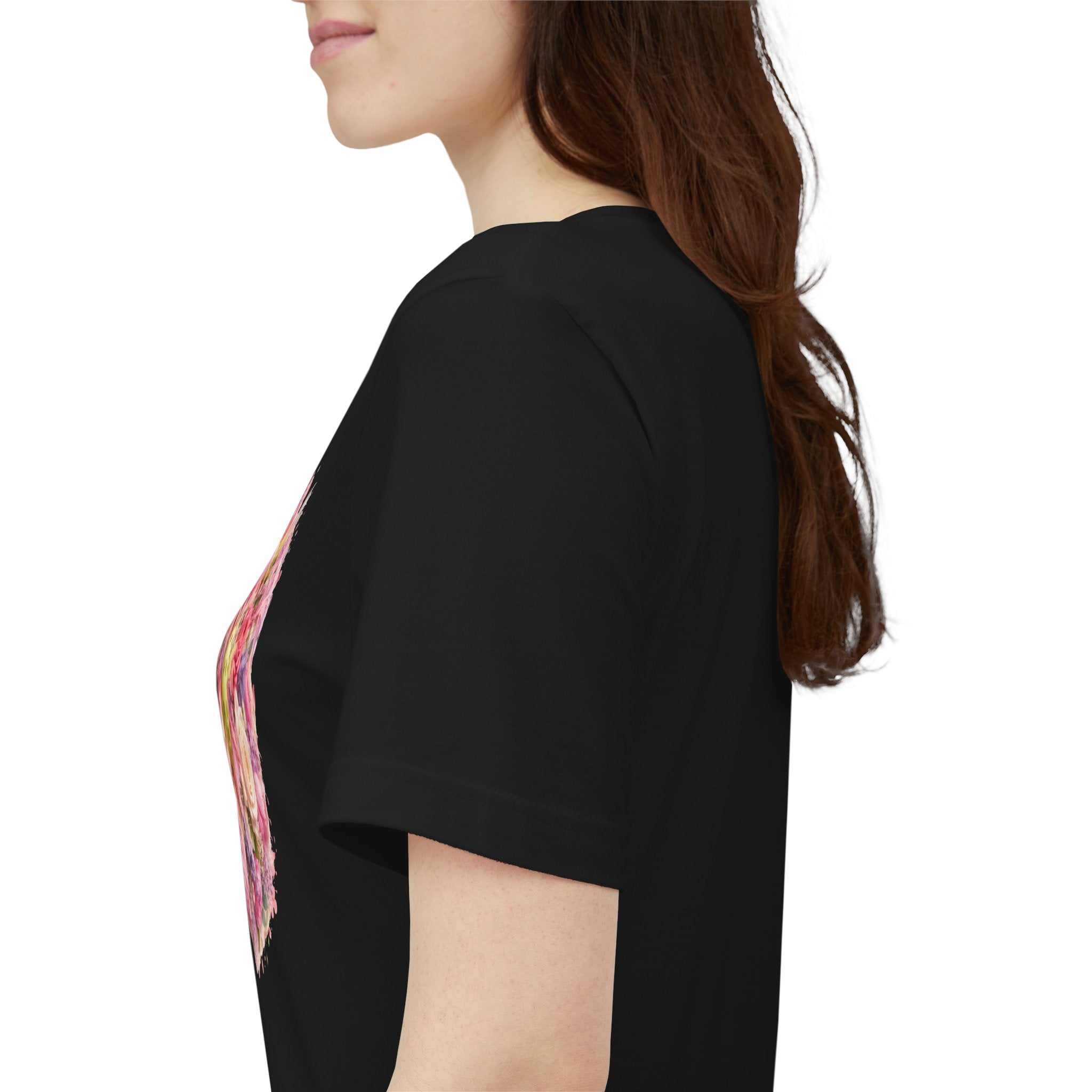 Unisex Peony Pickleball Tee made from premium cotton featuring a colorful pickleball design on a comfortable T-shirt.