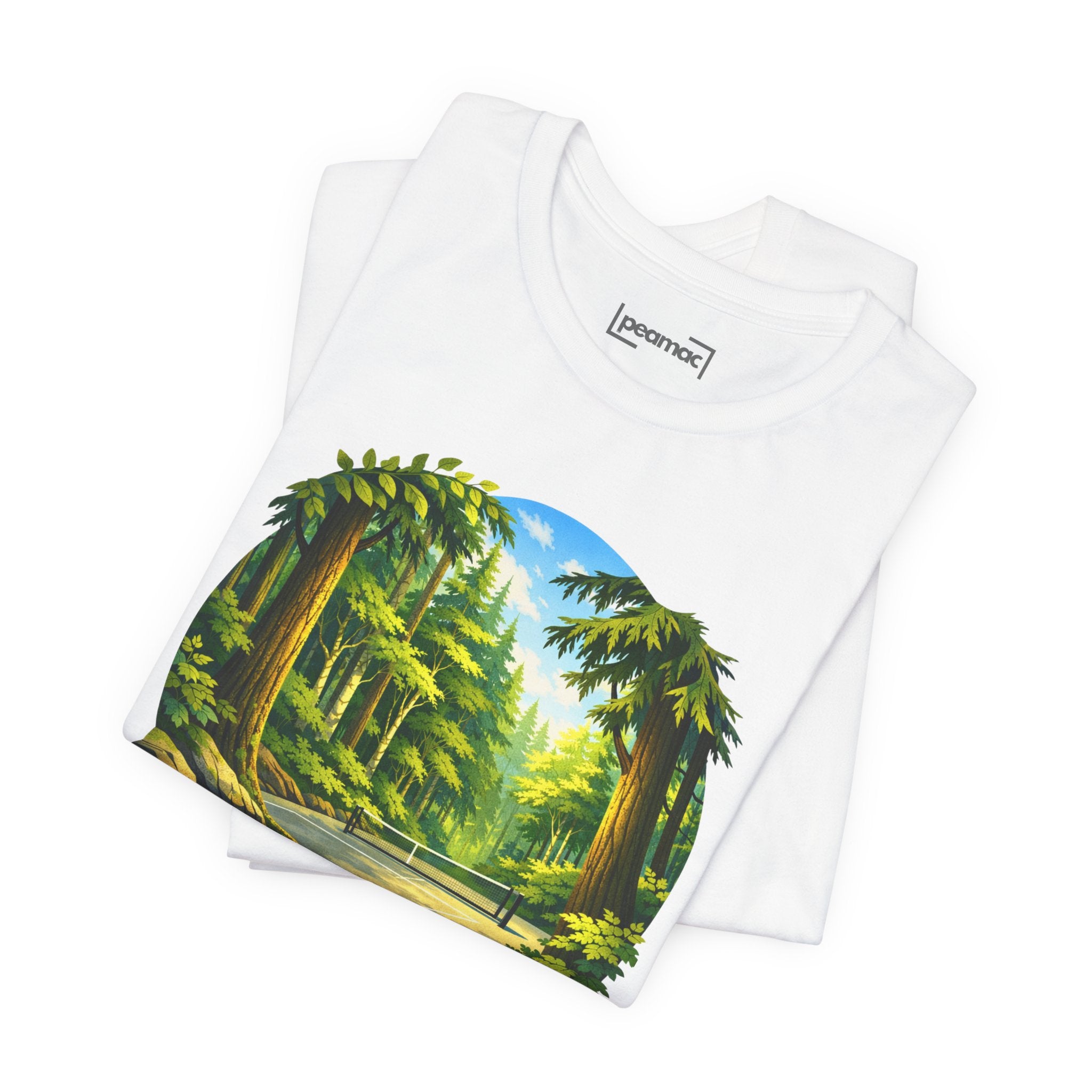 Bainbridge Island Hidden Pickleball Forest T-Shirt | Pacific Northwest Outdoor Court Graphic Tee | Unisex Pickleball Apparel