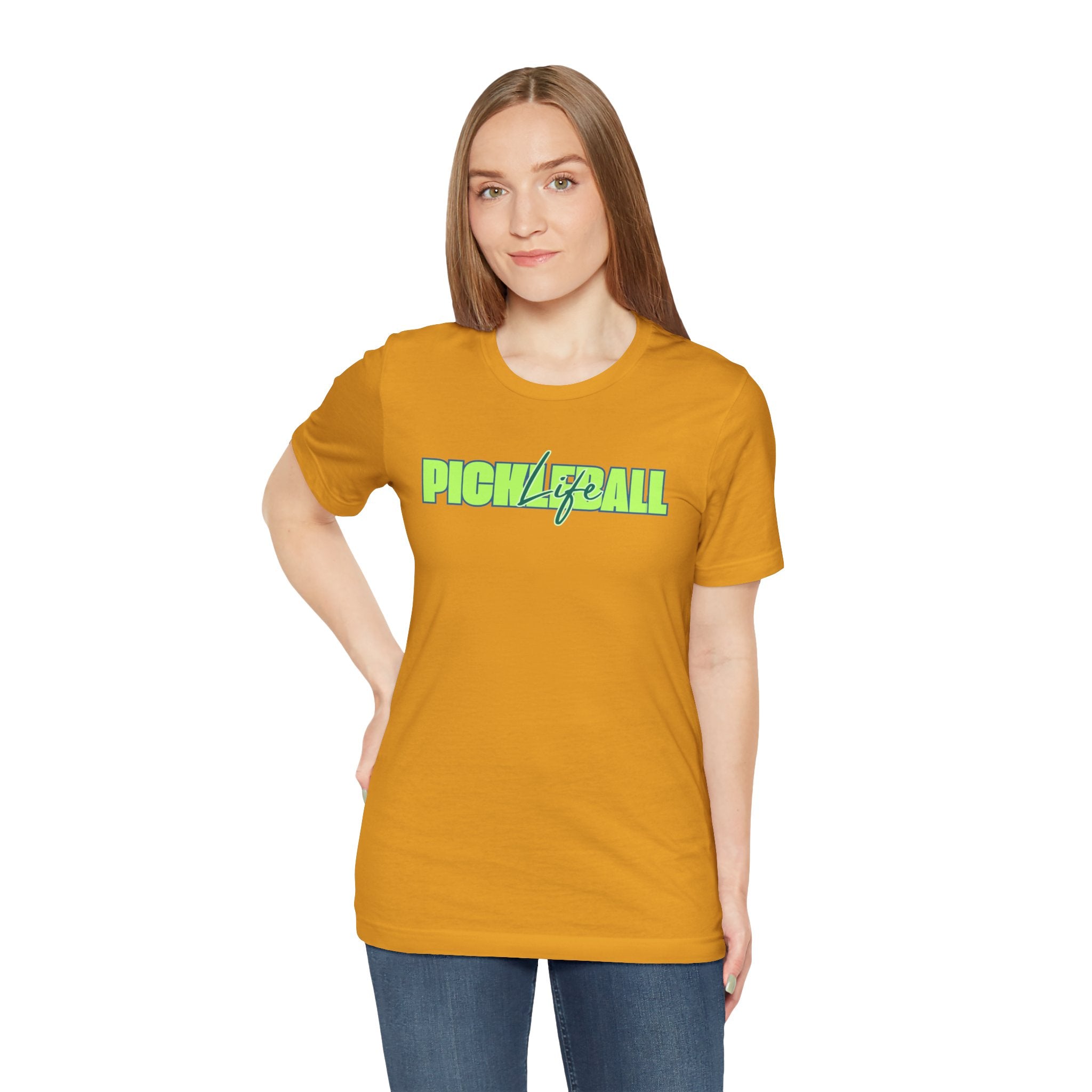 Pickleball Life Unisex T-Shirt — Bold Green & Blue Graphic Tee-PeaMac Tees
