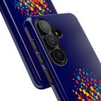 Matrix Burst Pickleball phone case by Printify for iPhone, Samsung, and Google Pixel, featuring colorful pickleball design.