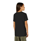 Pink Dinking Diva youth pickleball tee for kids by Printify, featuring a stylish pink filigree design on the shirt.