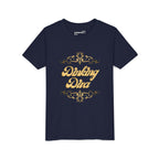 Youth Dinking Diva T-shirt with gold filigree pickleball graphic, kids' casual tee by Printify featuring colorful pickleball design.
