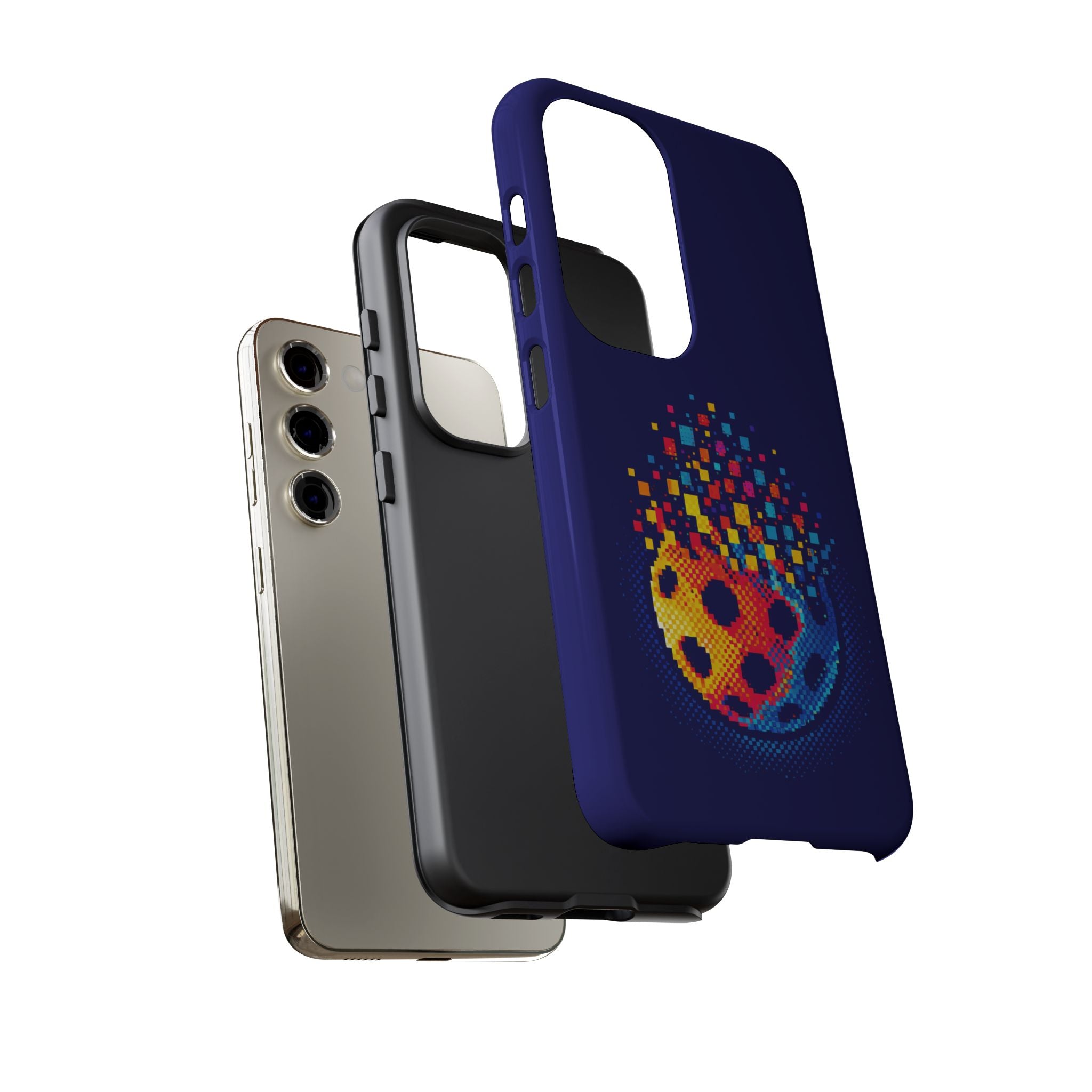 Pixelated Pickleball Phone Case —  Compatible with iPhone, Samsung & Google Pixel-PeaMac Tees