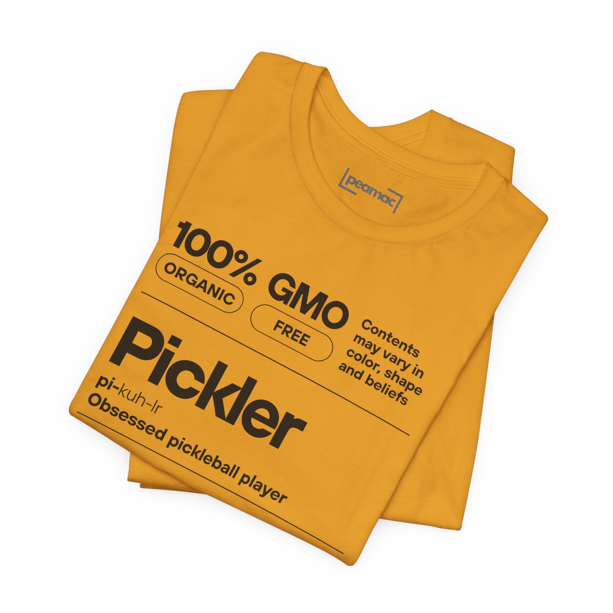 Women's Pickler Funny Definitions T-Shirt featuring black text, lightweight activewear perfect for pickleball enthusiasts.
