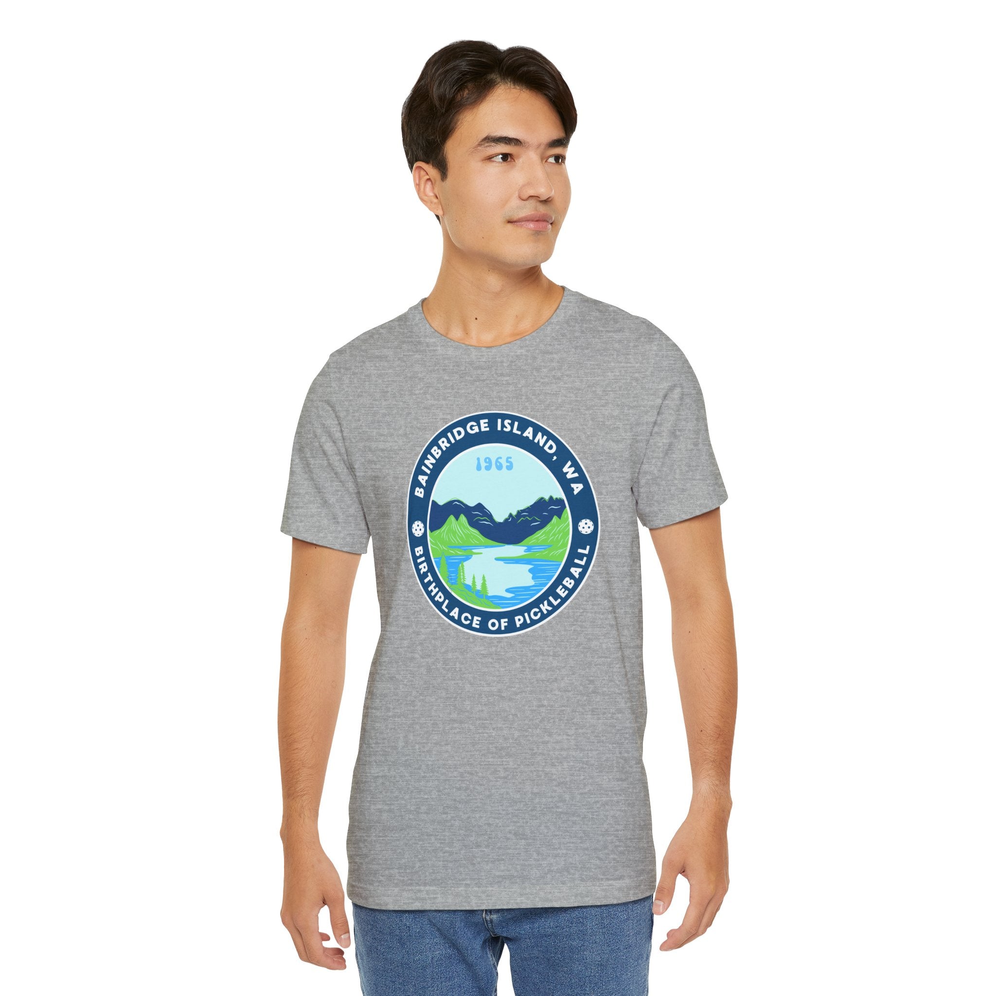 Bainbridge Island Pickleball Tee — Birthplace of Pickleball 1965 Unisex T-Shirt-PeaMac Tees