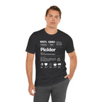 Men's Pickler Funny Definitions pickleball T-shirt with white text, lightweight activewear by Printify, casual sportswear for men.