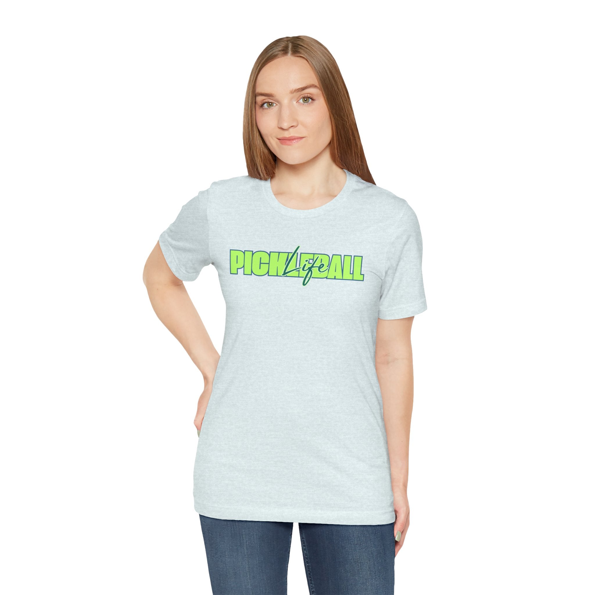 Pickleball Life Unisex T-Shirt — Bold Green & Blue Graphic Tee-PeaMac Tees