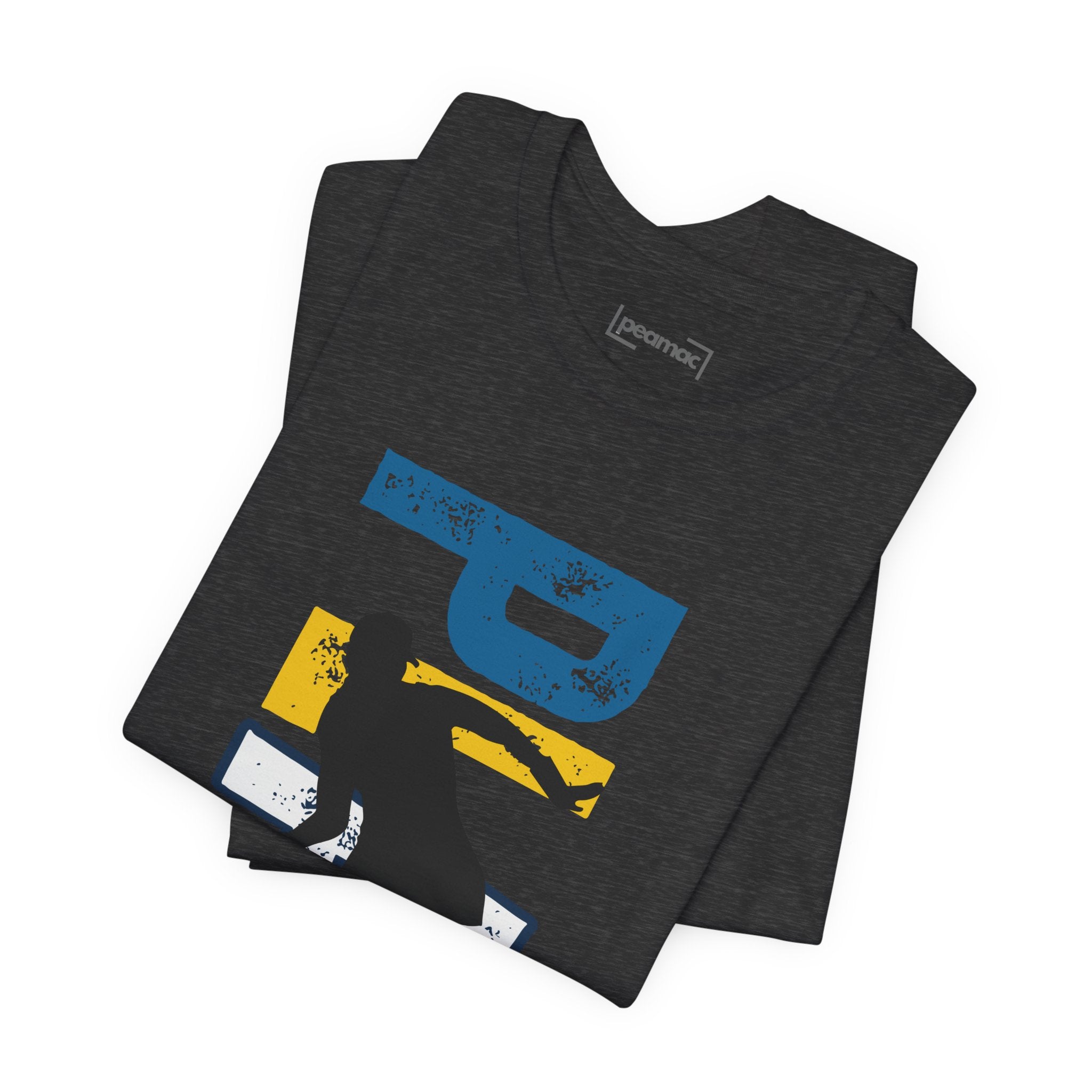 Women's retro-inspired pickleball T-shirt with vertical 'PICKLEBALL' back print, by Printify.