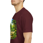 Unisex Hidden Forest Pickleball T-Shirt with Bainbridge Island tribute logo on front, casual style, Printify brand.