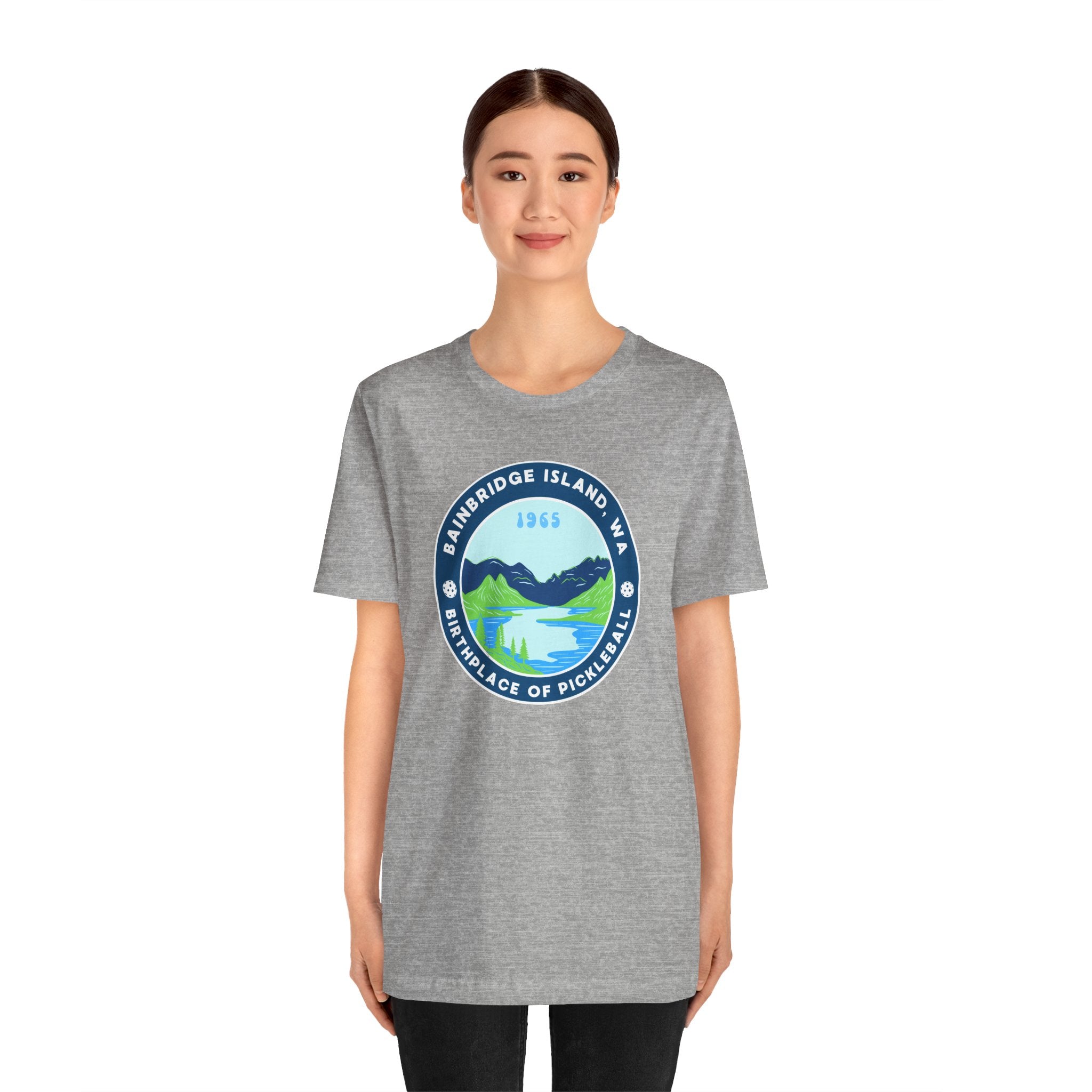 Bainbridge Island Pickleball Tee — Birthplace of Pickleball 1965 Unisex T-Shirt-PeaMac Tees