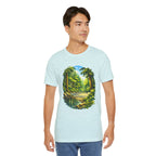 Unisex Hidden Forest Pickleball T-Shirt with Bainbridge Island tribute, featuring nature-inspired design and comfortable fit.