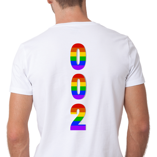 Unisex rainbow pickleball T-shirt by Printify featuring vibrant rainbow design and moisture-wicking performance fabric.