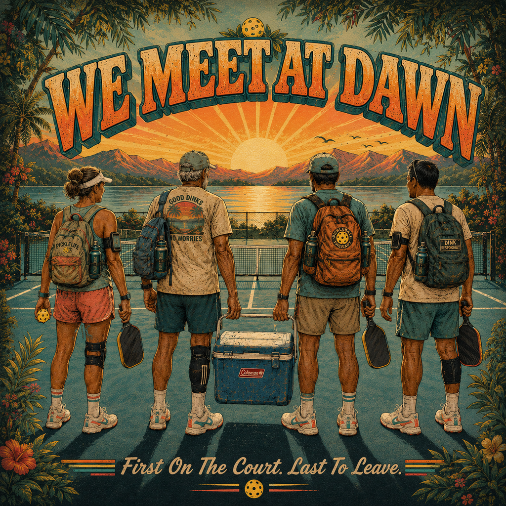 We Meet at Dawn Pickleball Unisex t-shirt - Canadian Edition